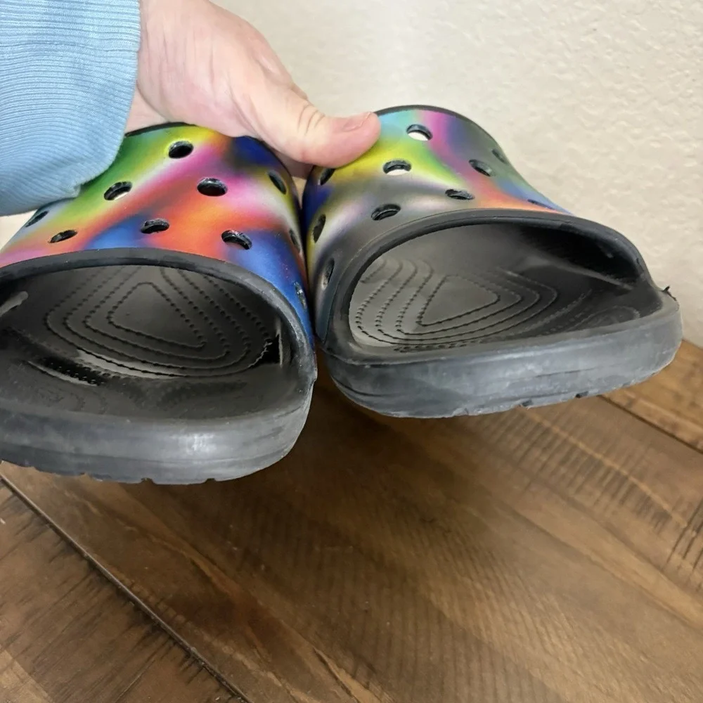 Crocs Classic Tie Dye Graphic Slide Sandal Mens Sz‎ 13